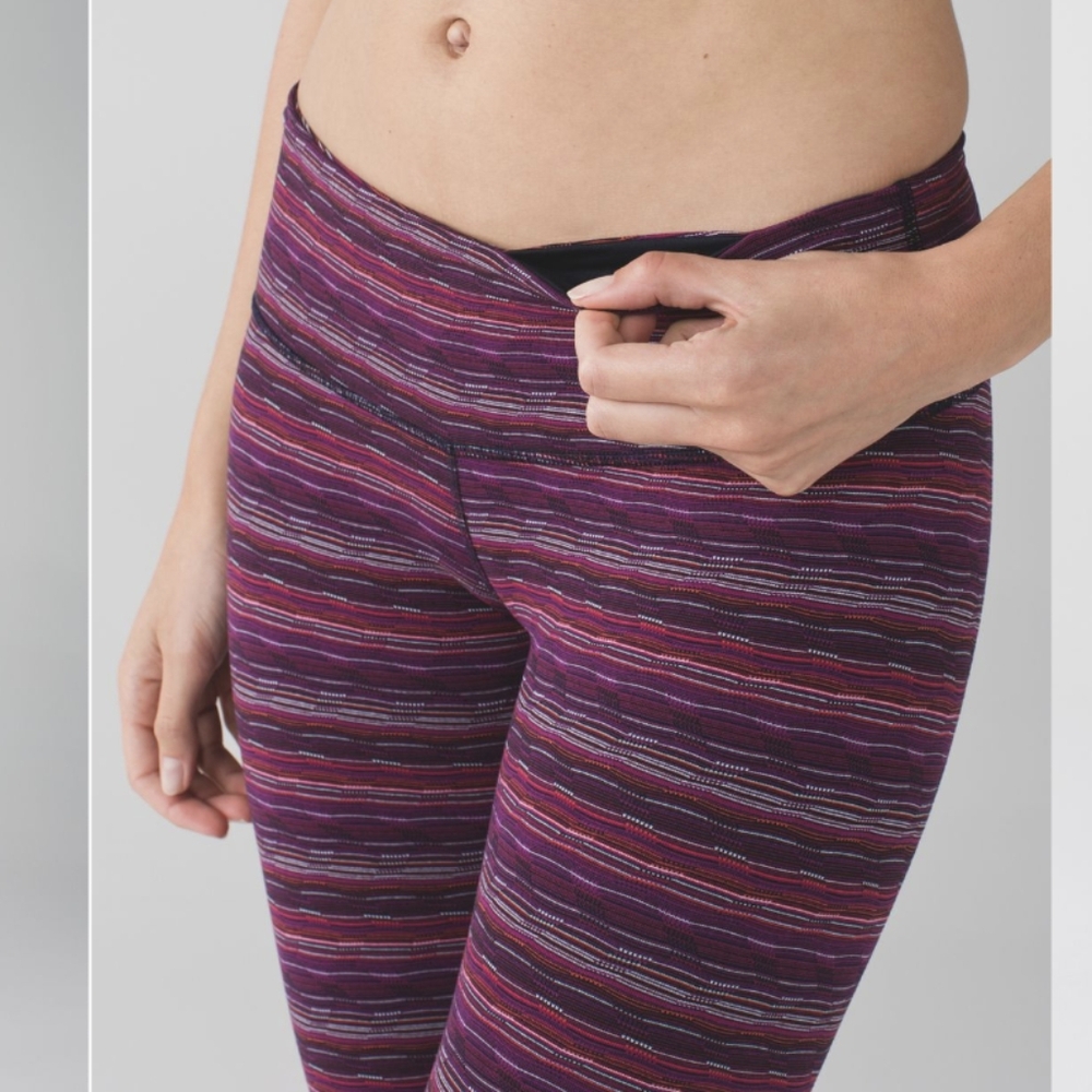 Lululemon Wunder Under Pant III Space Dye Twist Regal Plum Alarming - Picture 4 of 8